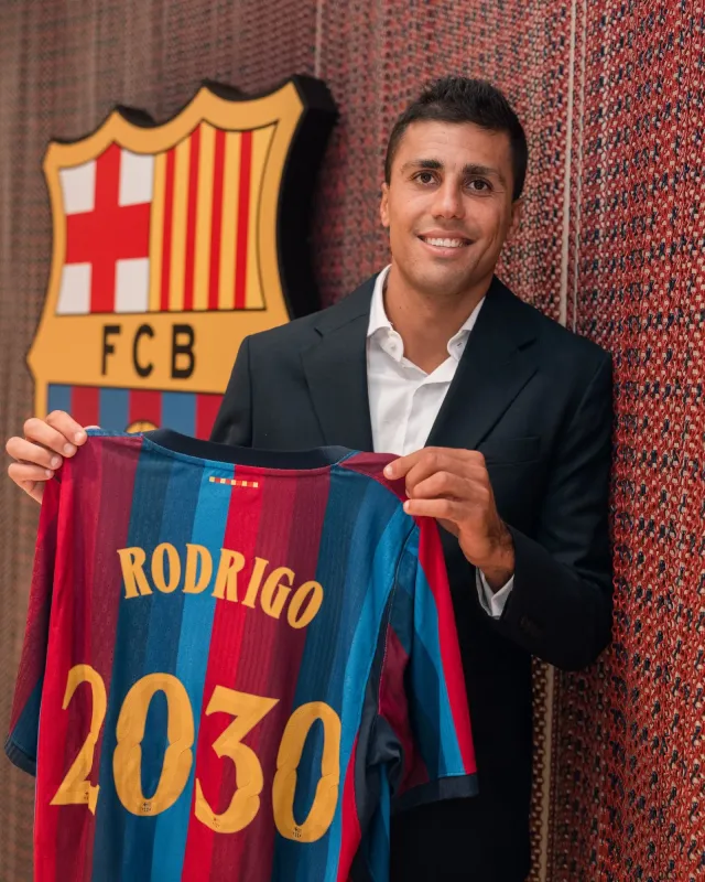 Rodri joins Barcelona after seven years at Manchester City