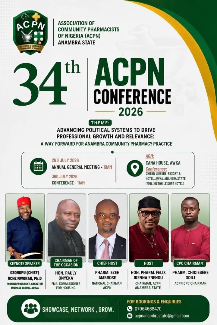 Pharmacists Advocate Greater Political Participation at ACPN Anambra Annual Conference
