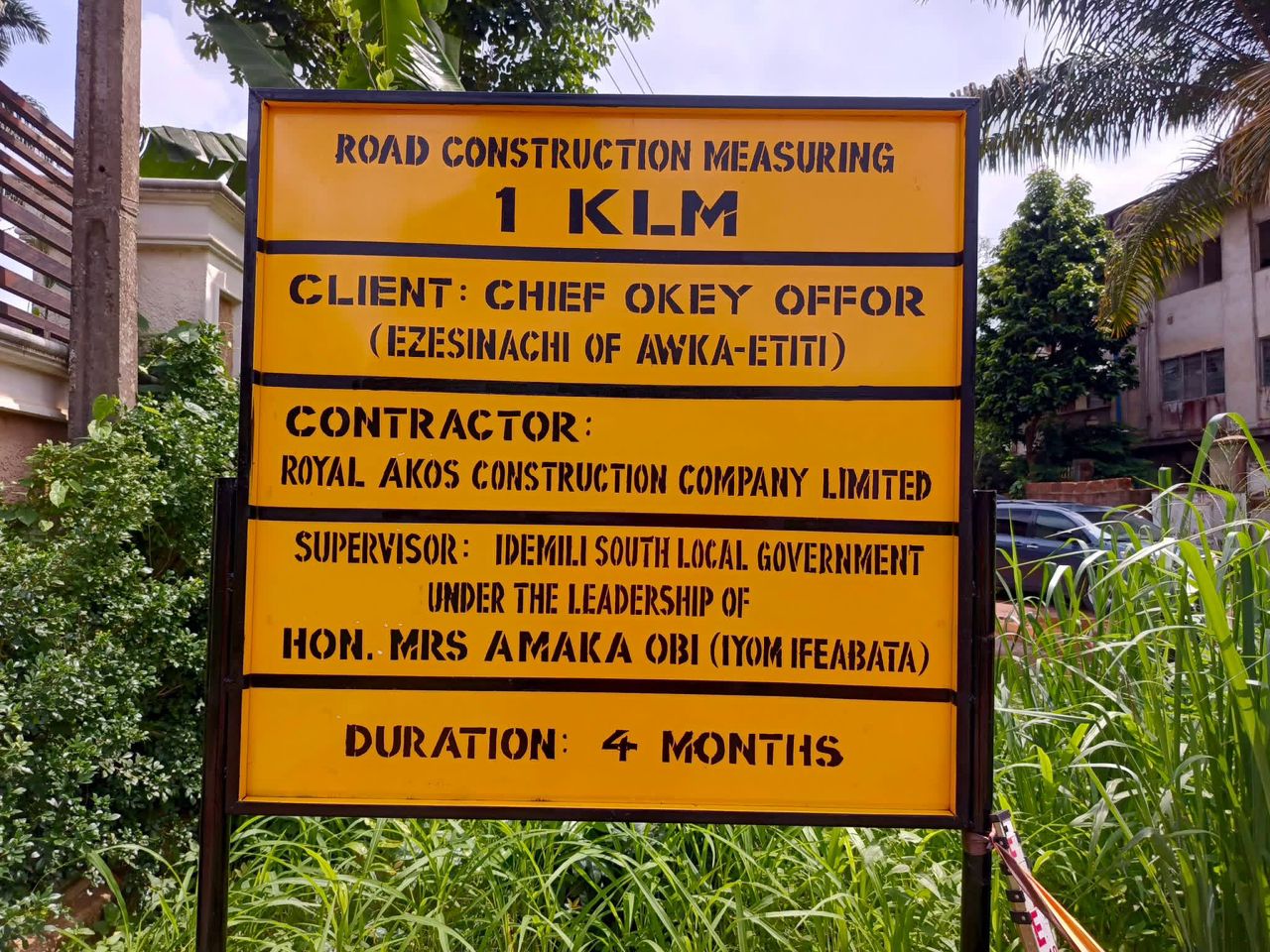 Idemili South Mayor Flags Off New 1-Kilometre Road Project in Ogunzele Under PPCP Initiative