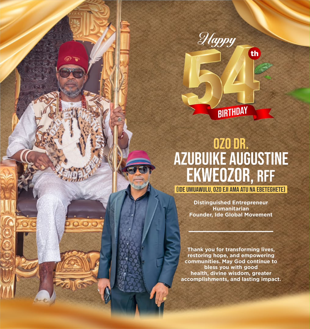 54 Years of Purpose: The Enduring Legacy of Ozo Dr. Azubuike Augustine Ekweozor